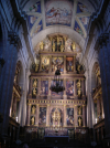 Autel de la cathedrale, plafonds peints