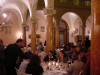 A waiter by a table