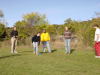 Olivier about to throw, Steve, Simon, Bert and Ian watching