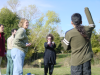 Amy offering her boules to Simon's son, SusanL, Stephane and Ralph beside
