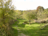 The path to Domaine de Courmettes, grass, gravel and trees