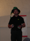 Danield holding 3 juggling balls