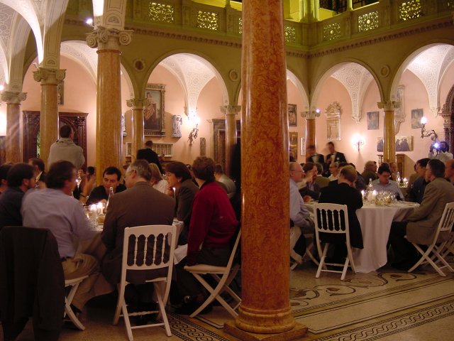 Team members and AC reps at tables