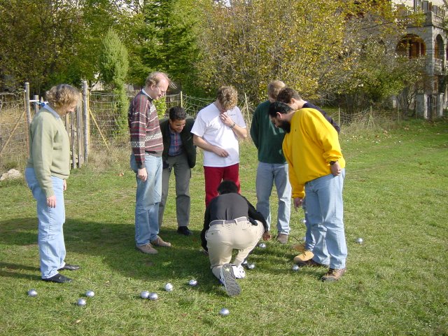 Steve measuring under every one else's scrutiny