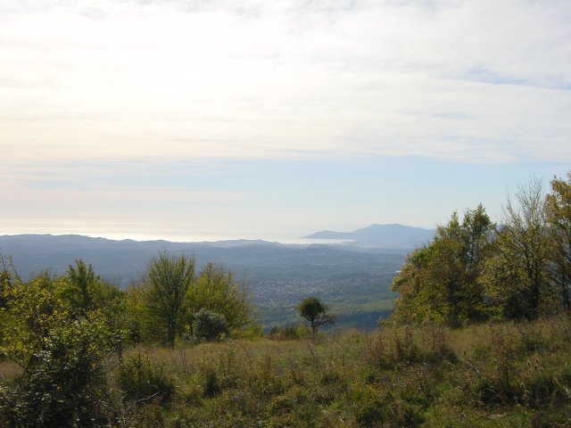 View from the path on the shore, Bay of Mandelieu la Napoule