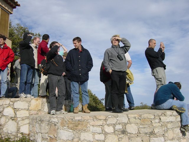 The group in front of the scenary