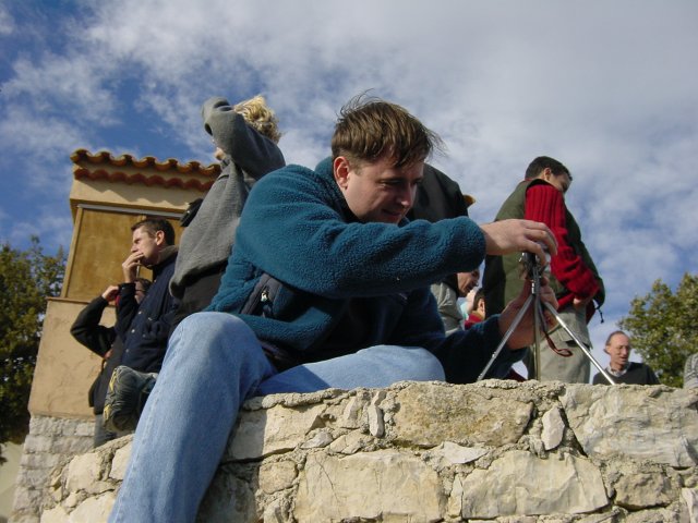 Yves steadying his camera