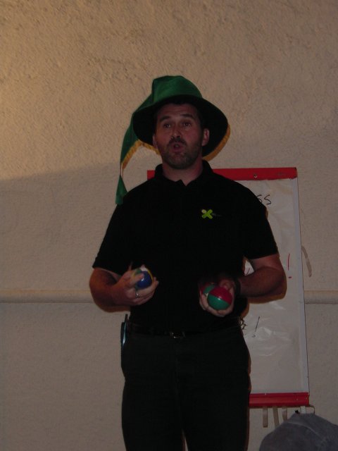 Danield holding 3 juggling balls