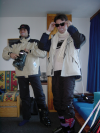 Steph et Franck prets a skier