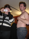 Fredo prenant une photo, Canard a cote