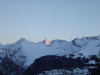 Lever de soleil sur la montagne