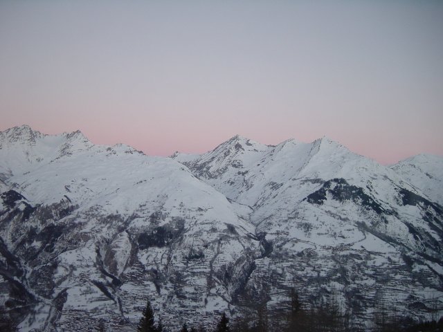 Lever de soleil rose