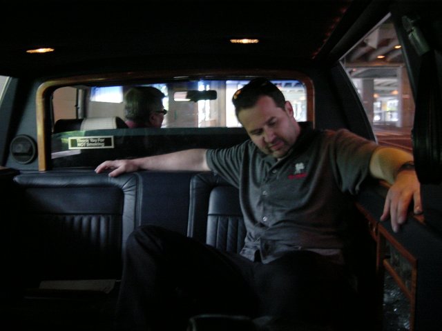 In the limo, Daniel