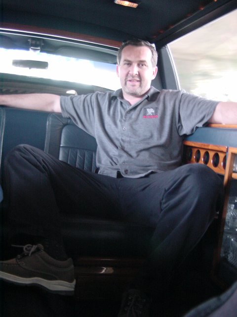 In the limo, Daniel