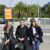 Coralie, Daniel, Caroline at the airport 