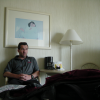 Daniel in our room at the Ohana Waikiki Tower hotel