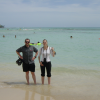 Daniel and Coralie, feet in the water