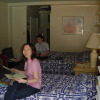 Saeko and Christelle in their room