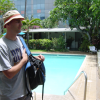 Dean by the pool