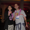 Caroline and Dean holding cocktails