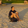 Gerald alone on the beach