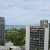 View on the ocean from the room of our first hotel