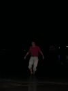 Max with his feet in the water
