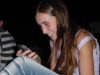 Laurie playing on the mobile phone