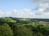 Vue sur les champs, les pres, les forets et Le Chataignaud