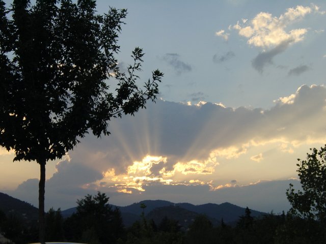 Coucher de soleil sur Ales
