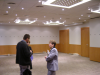 Brahms I room: Daniel, Judit, and the lady in charge from BCC