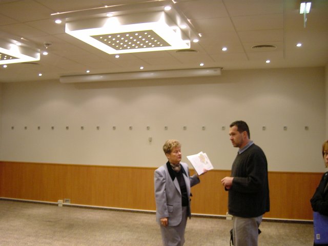 Brahms I room: Daniel and the lady in charge from BCC