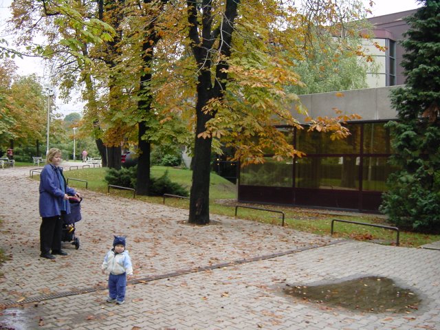 Mother and child in the garden