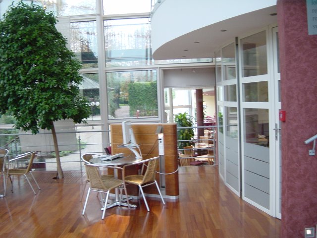 Below the cafe in the Novotel BCC