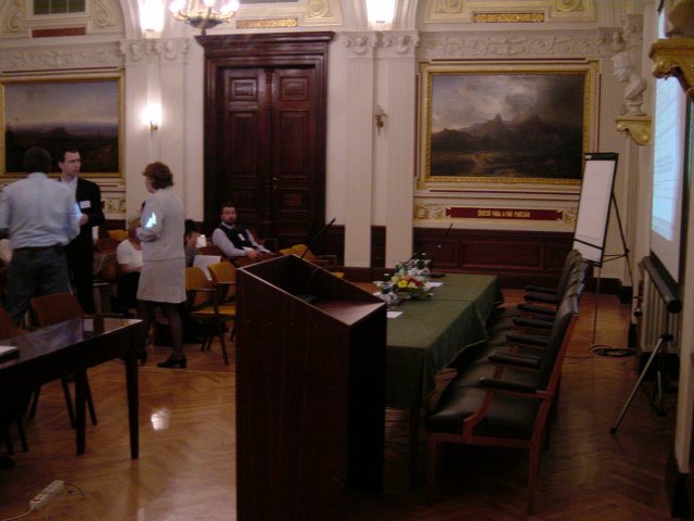 The speakers area, Marie-Claire neer the lcd-projector