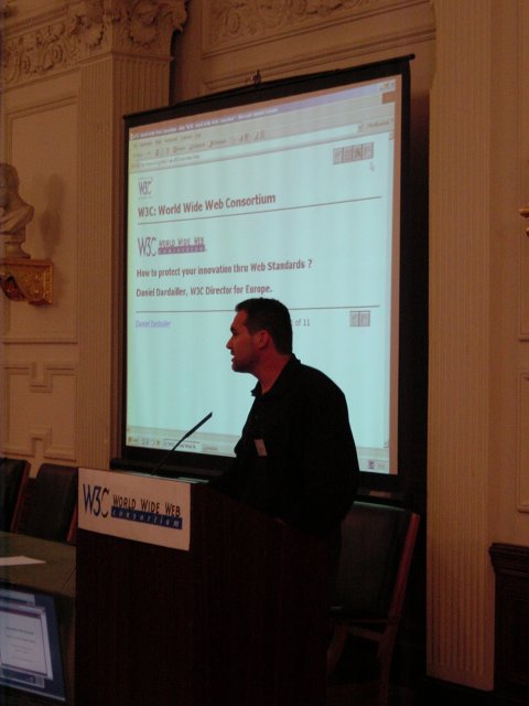 Daniel doing the overview of W3C
