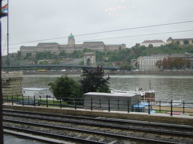 View on the Duna (Danube) and Royal Castle from the lunch room of the Academy of Science