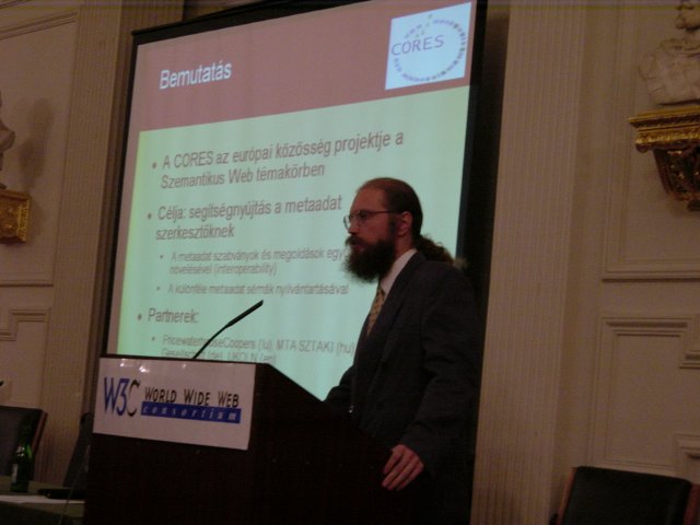 Andras Micsik, Project CORES doing his presentation