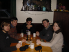 In a cafe' at Beacon Hill: Henri, Teole, Olivier, Yves and Carine