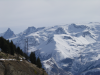 Vue sur la montagne enneigee
