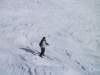Pticul sur ses skis vu d'en haut