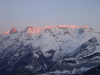 Coucher de soleil sur la montagne