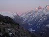 Coucher de soleil sur la montagne