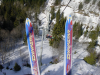 Vue du telesiege entre les skis de Pticul
