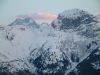 Coucher de soleil sur les montagnes