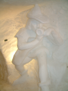 Dans la grotte de glace de l'Alpe d'Huez