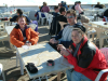 A la terrasse du cafe: Sof Pticul et Coco