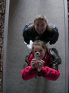 Coco et Fredo dans le miroir