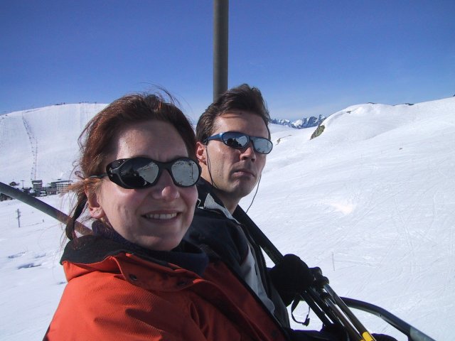 Sof et Pticul sur le telesiege