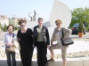 Saeko, Amy, Alexandra and Marie-Claire in front of Novotel BCC